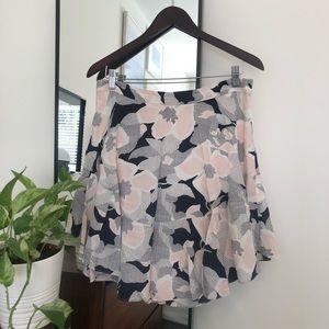 Club Monaco Geometric Floral Skirt